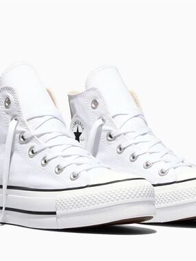 Converse White High Top Canvas Sneakers